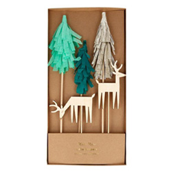 Woodland & Reindeer Cake Topper Set