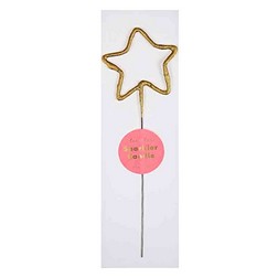 Gold Star Sparkler Candle