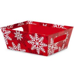 Red Snowflake Market Tray - Extra Large
