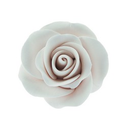 2" White Tea Rose Gum Paste Flower