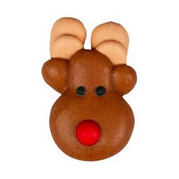 Reindeer Face Icing Decorations