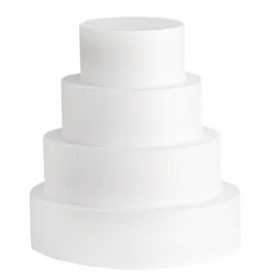 Round Styrofoam Cake Dummies | Height: 3"