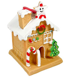 Miniature Gingerbread Village House w/ Lights