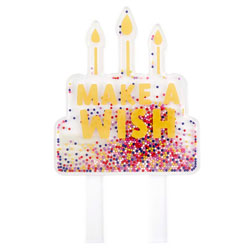 Make A Wish Confetti Cake Topper