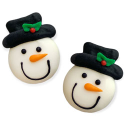 Snowman Face Icing Layons - Medium