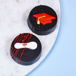 Red Graduation Edible Cupcake Toppers