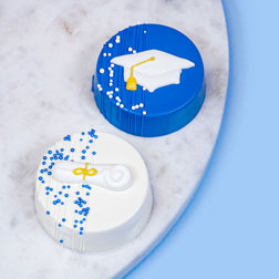White Graduation Edible Cupcake Toppers