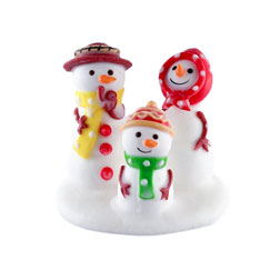 Snowman Family Edible Cake Topper