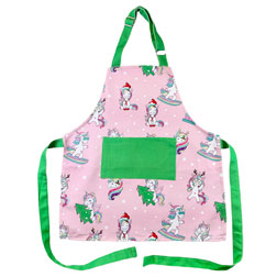 Christmas Unicorn Apron - Child