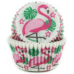 Pink Flamingos Cupcake Liners