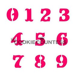 Numbers Cookie Stencil