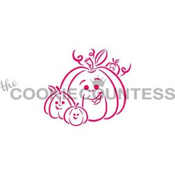 Pumpkin Family Cookie Stencil