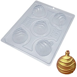 3D Swirl Ornament Three Part Chocolate Mold