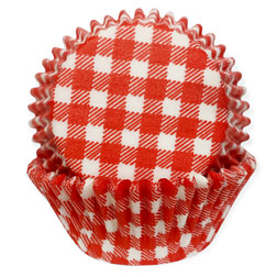 Red Gingham Cupcake Liners