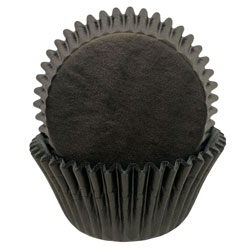 Solid Black Cupcake Liners