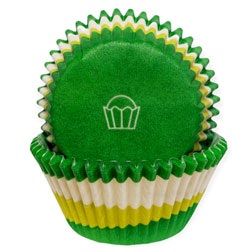 Green Swirl Cupcake Liners