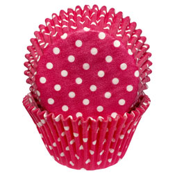 Hot Pink Dot Jumbo Cupcake Liners