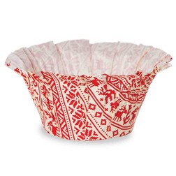 Red Knit Muffin Baskets