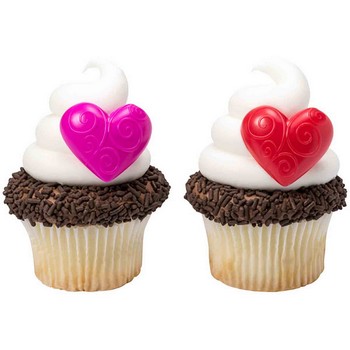 Valentines Cake and Cupcake Toppers