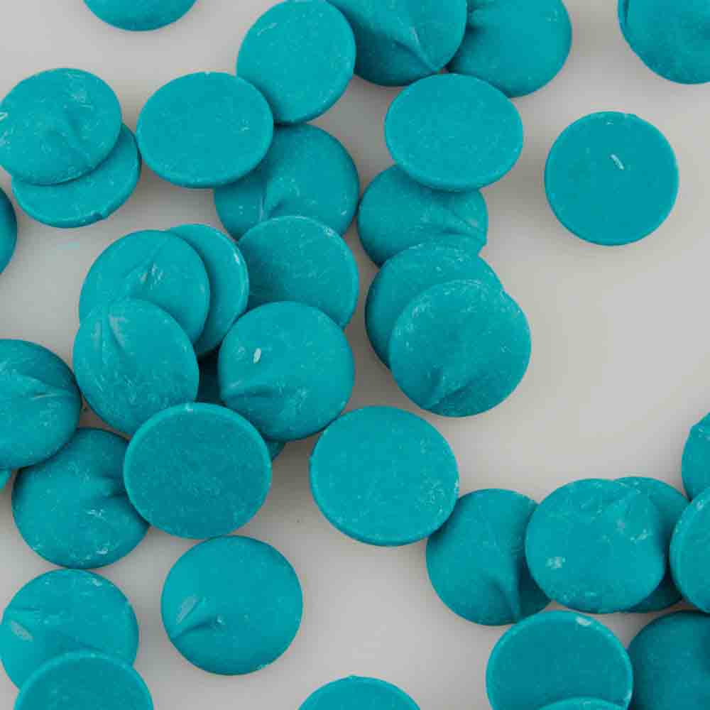 Merckens Teal Vanilla Flavored Candy Coating 702330 Country