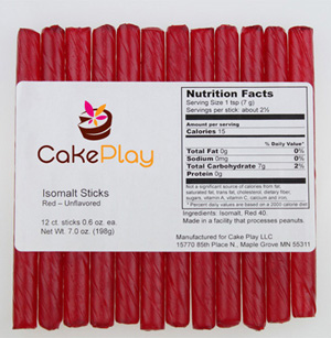 Isomalt Sticks - Red
