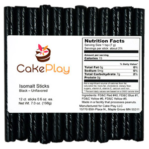 Isomalt Sticks - Black