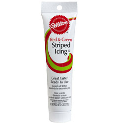 Striped Icing- Green and Red