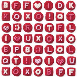 Royal Icing Decorations - Text Message Valentines