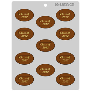 Class of 2012 Oval Chocolate Candy Mold
