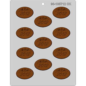 2012 Oval Roses Mint Candy Mold