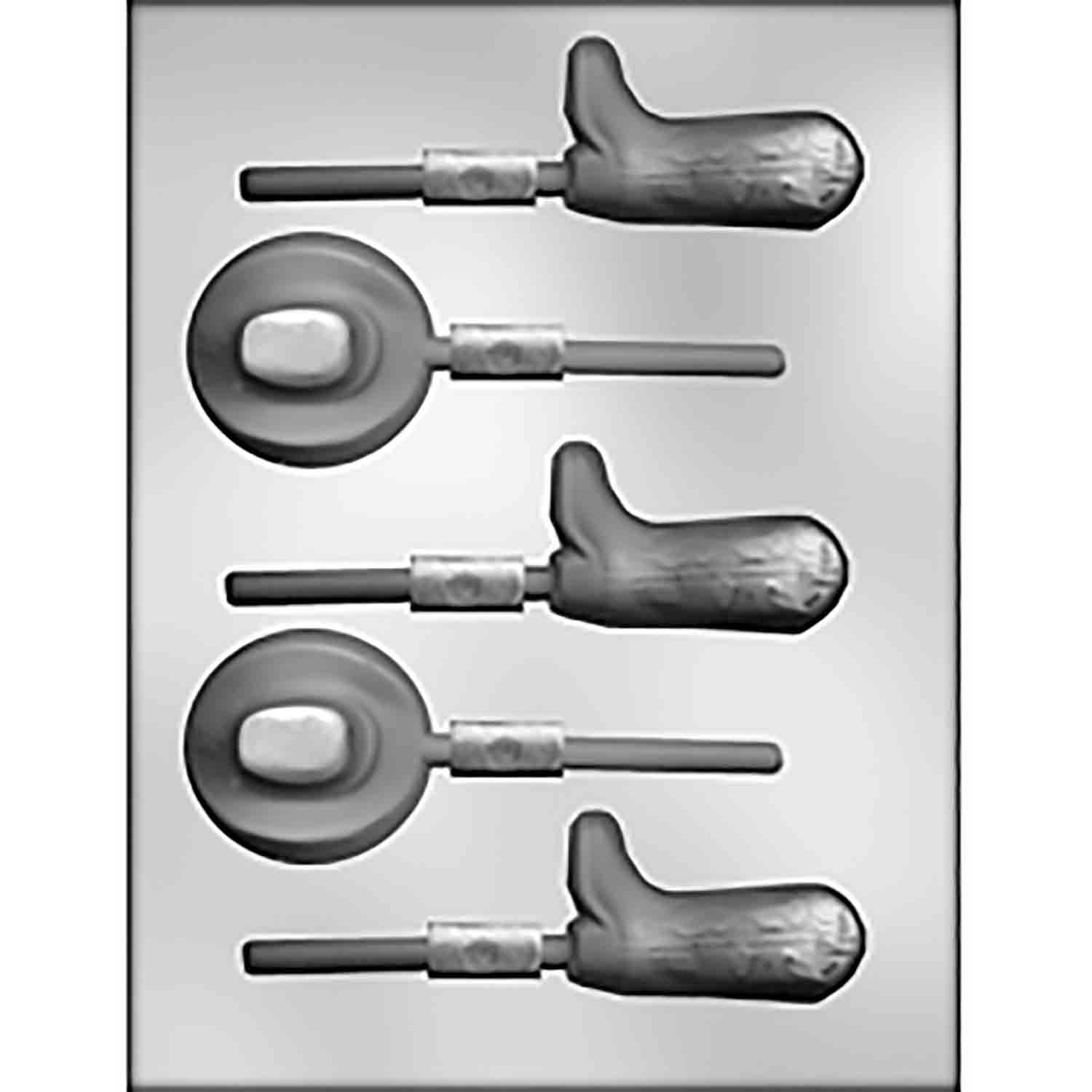Cowboy Boot & Hat Sucker Chocolate Candy Mold