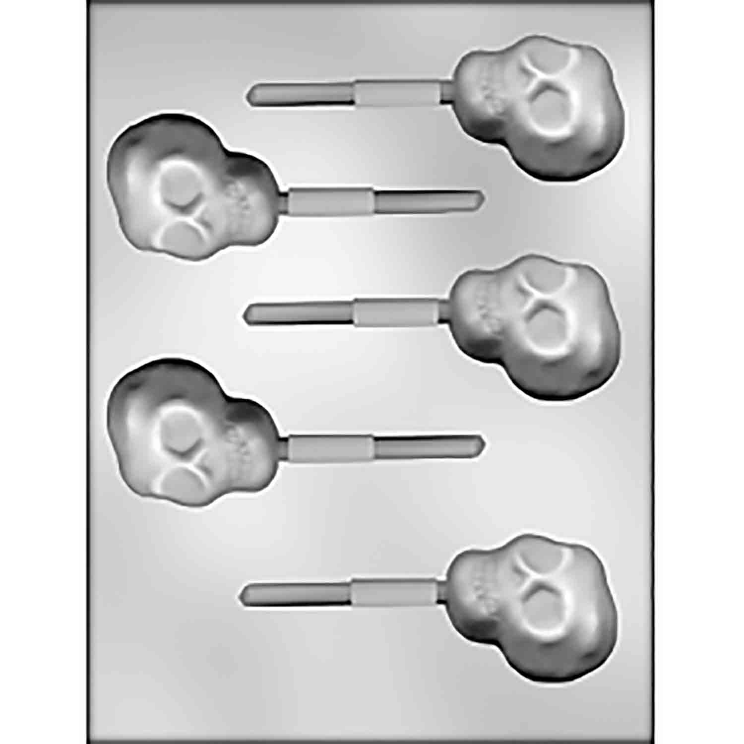 Skeleton/Skull Head Sucker Chocolate Candy Mold