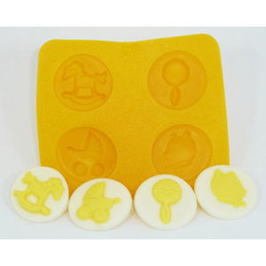 Baby Shower Asst. Yellow Rubber Candy Mold