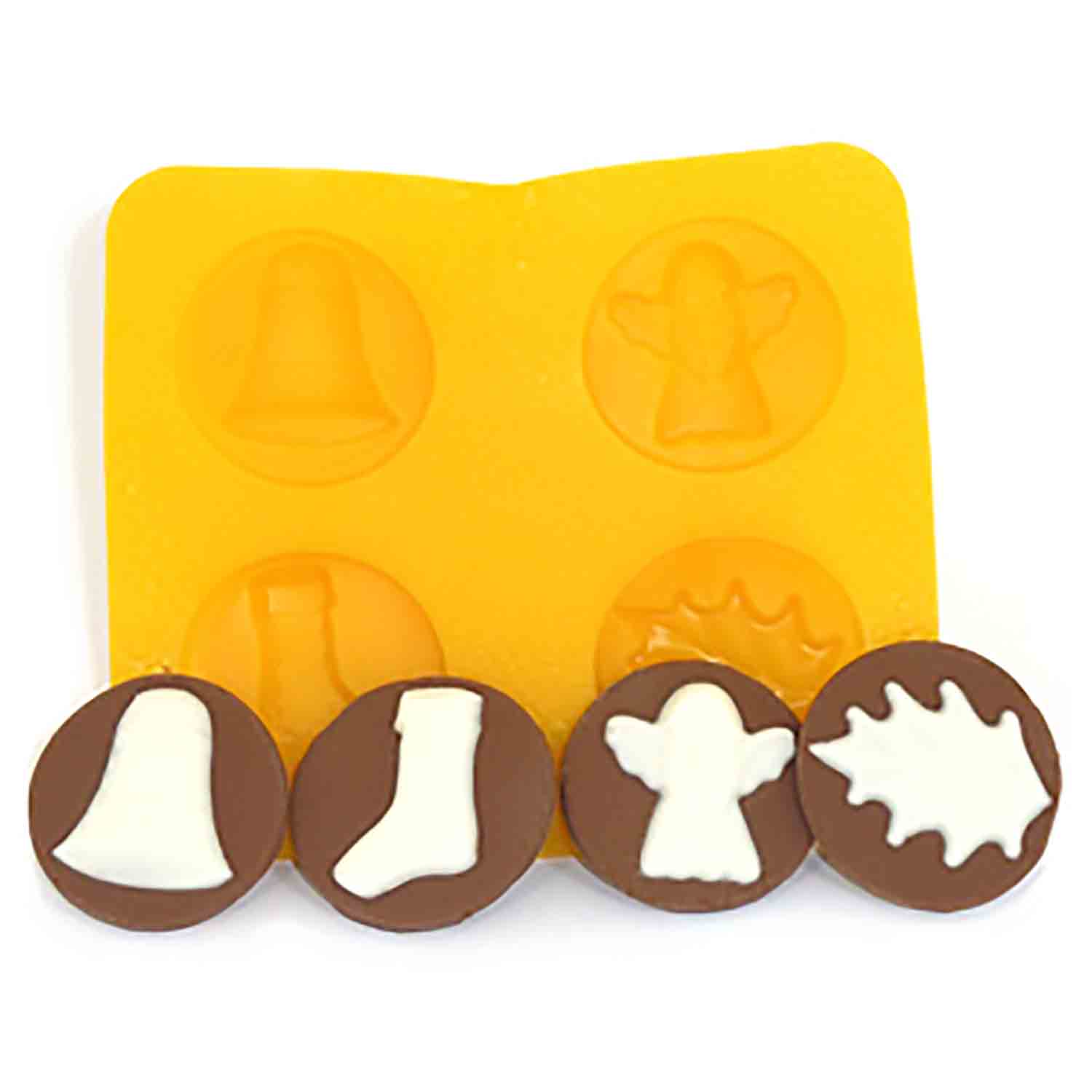 Christmas Asst. Flexible Yellow Rubber Candy Mold