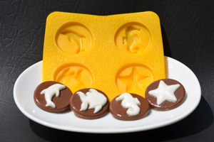 Seashore Asst. Flexible Yellow Rubber Candy Mold