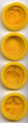 1st B-day Asst. Flexible Yellow Rubber Candy Mold