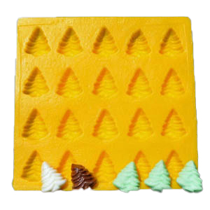 Tree Flexible Yellow Rubber Candy Mold