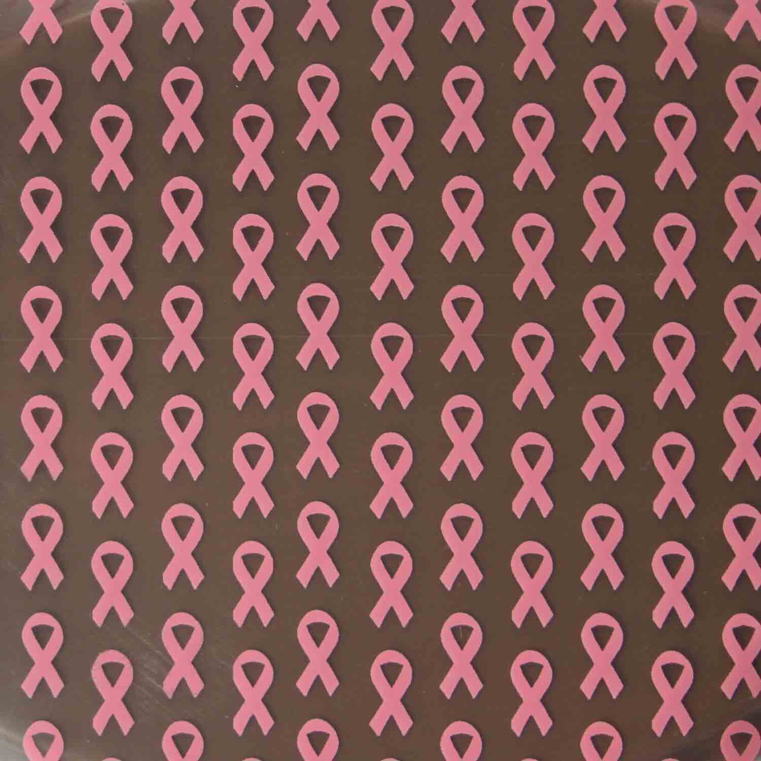 Chocolate Transfer Sheet-Pink Ribbon