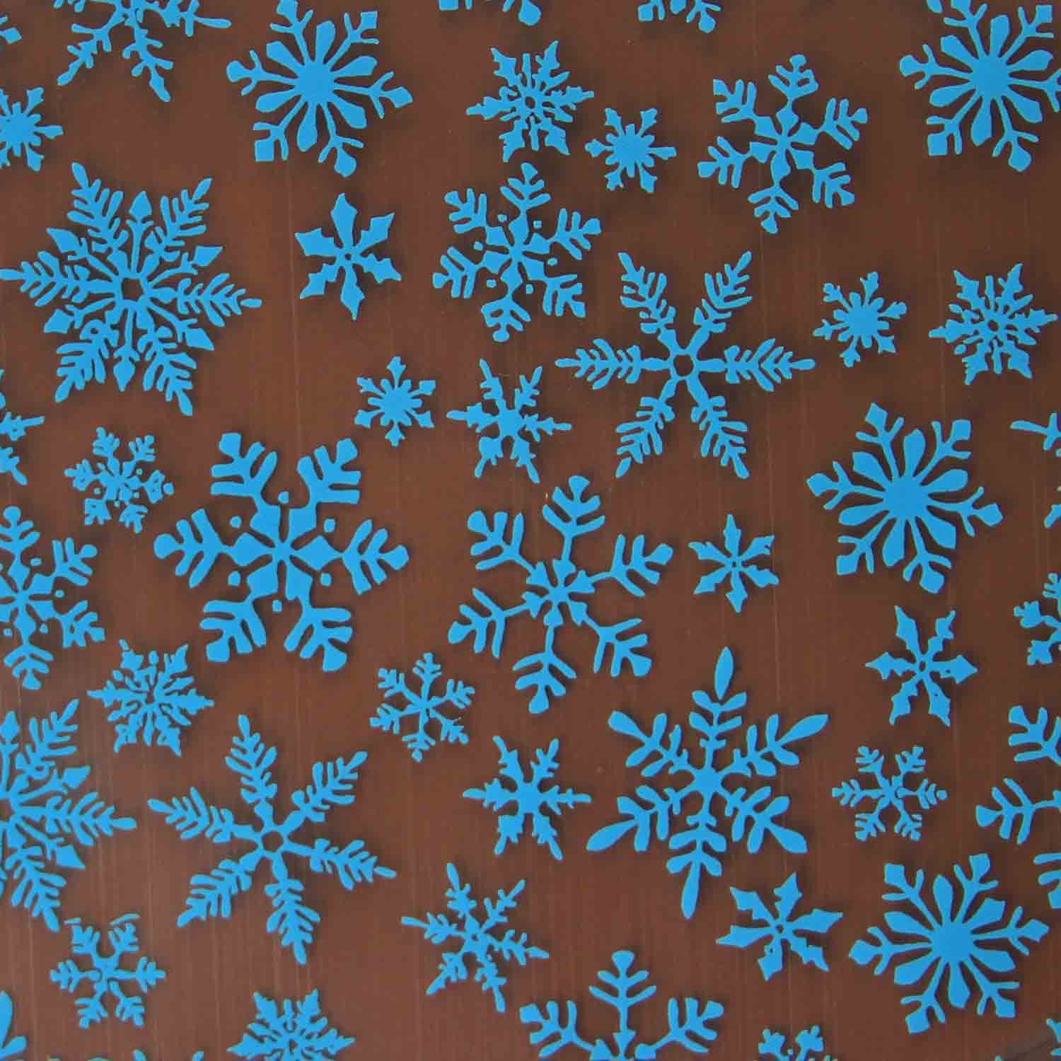 Chocolate Transfer - Light Blue Snowflake