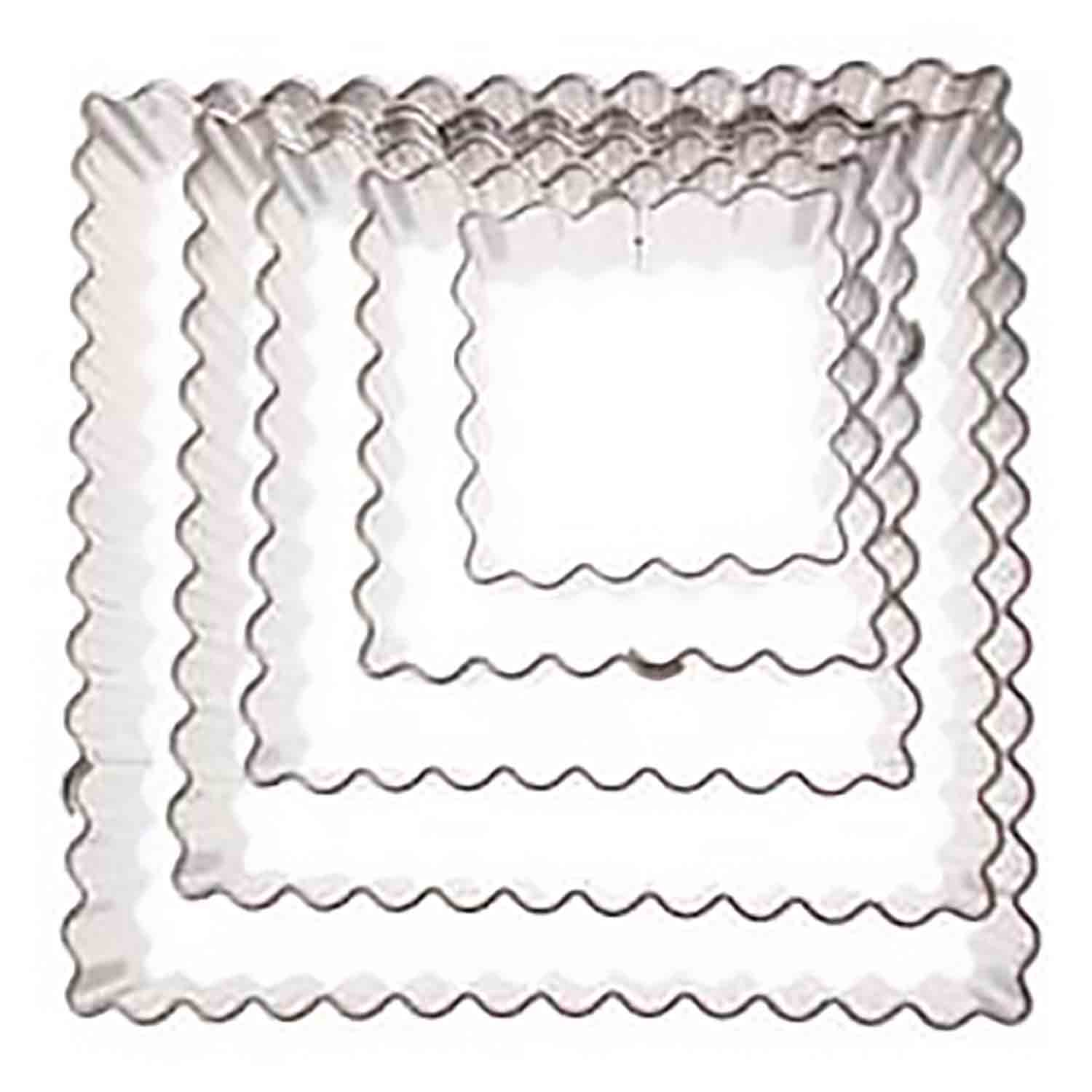 Fluted Square Cookie Cutter Set ATC5203 Country Kitchen SweetArt