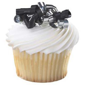 Small Ribbon Pick- Black and Silver