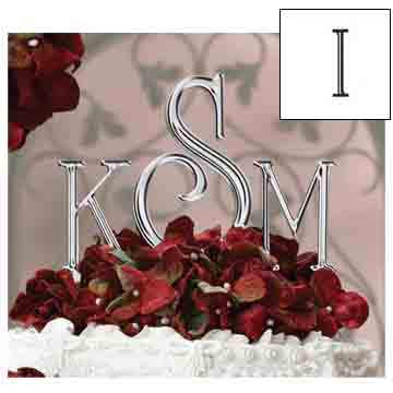 "I" Small - 2.5" Silver Monogram