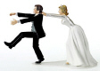 Humorous Wedding Cake Top "Oh No You Don't"
