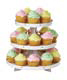 3 Tier White Cupcake Stand
