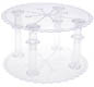 Clear Scalloped Edge Plates and Pillars