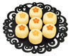 Doilies - Swirl Black 10"