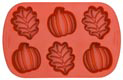 Silicone Mini Leaf and Pumpkin Pan