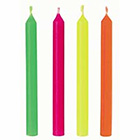 Round Neon Celebration Candles