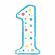 Blue Number "1" Candle