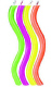 Neon Wavy Trick Sparkler Candles